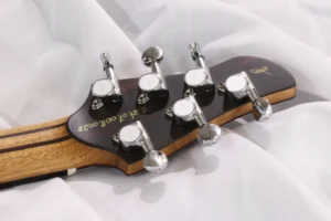 Detalhe traseiro do headstock da Guitarra Biscuit RGil Guitars